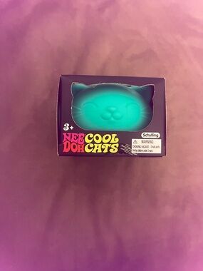 Needoh Cool Cats Teal Stress Toy